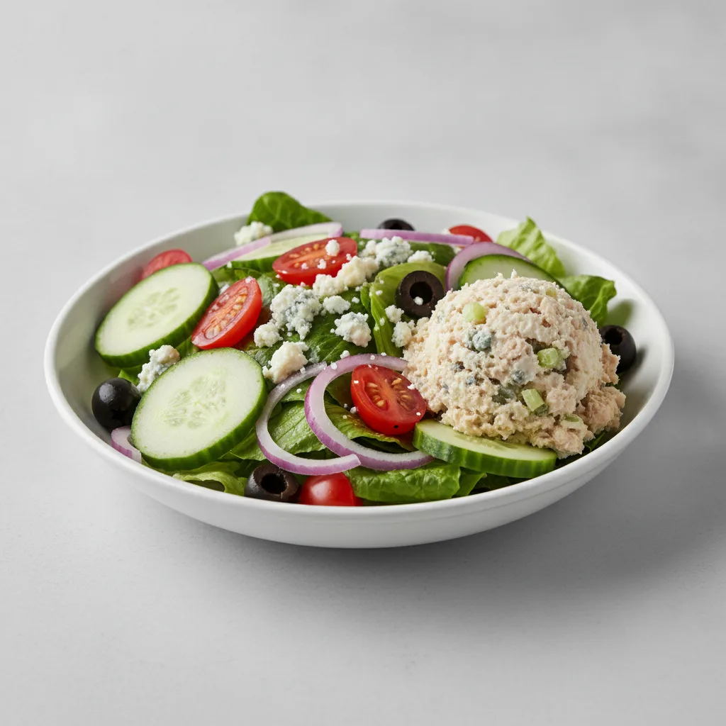 Garden Salad - Blue Cheese With Tuna Salad Garden Salad - Blue Cheese With Tuna Salad