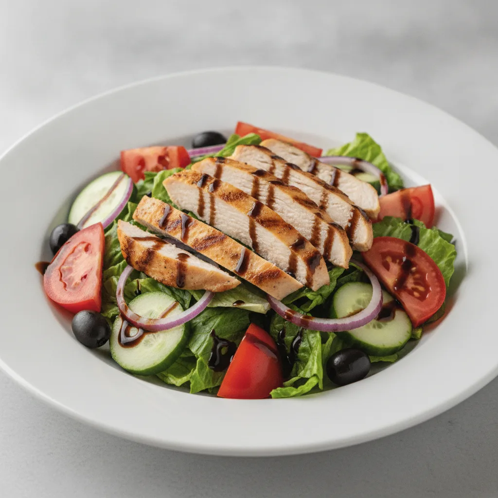 Garden Salad - Balsamic With Grilled Chicken Garden Salad - Balsamic With Grilled Chicken