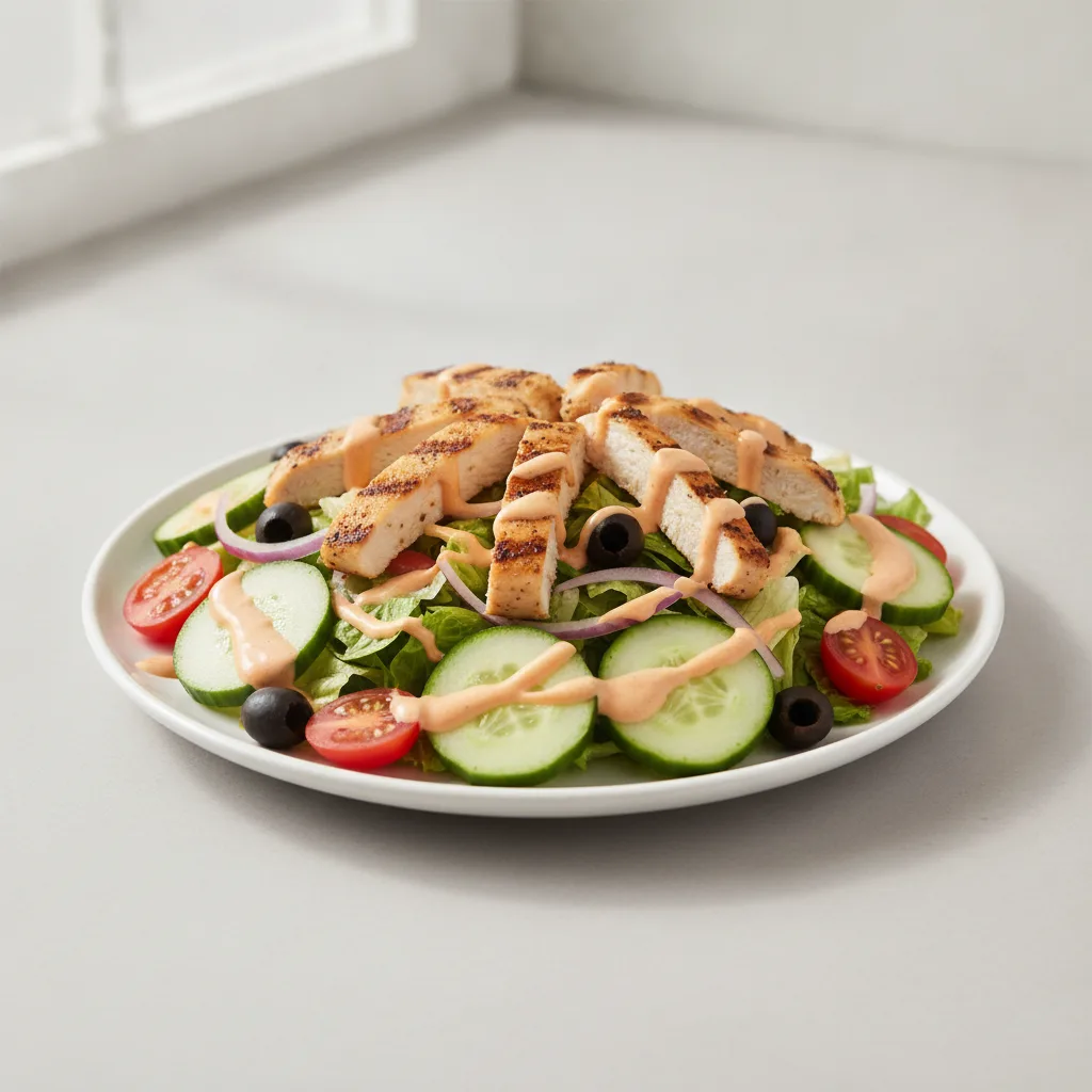 Garden Salad - Russian With Grilled Chicken Garden Salad - Russian With Grilled Chicken