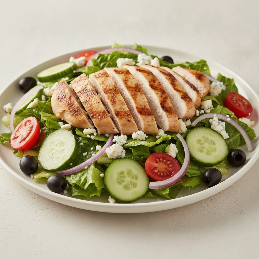 Garden Salad - Blue Cheese With Grilled Chicken Garden Salad - Blue Cheese With Grilled Chicken