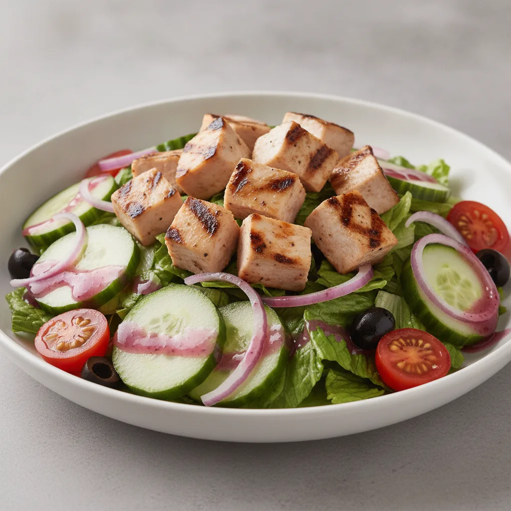 Garden Salad - Red Wine Vinaigrette With Grilled Chicken Garden Salad - Red Wine Vinaigrette With Grilled Chicken