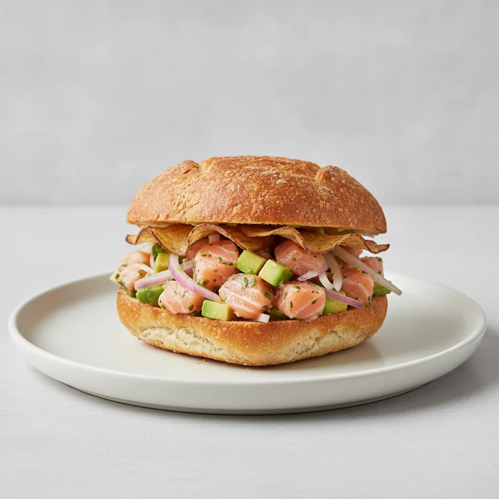 Salmon Ceviche Sandwich