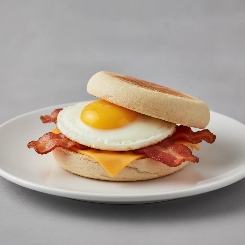 Breakfast Sandwich — Turkey Bacon, Egg and Cheese Breakfast Sandwich — Turkey Bacon, Egg and Cheese