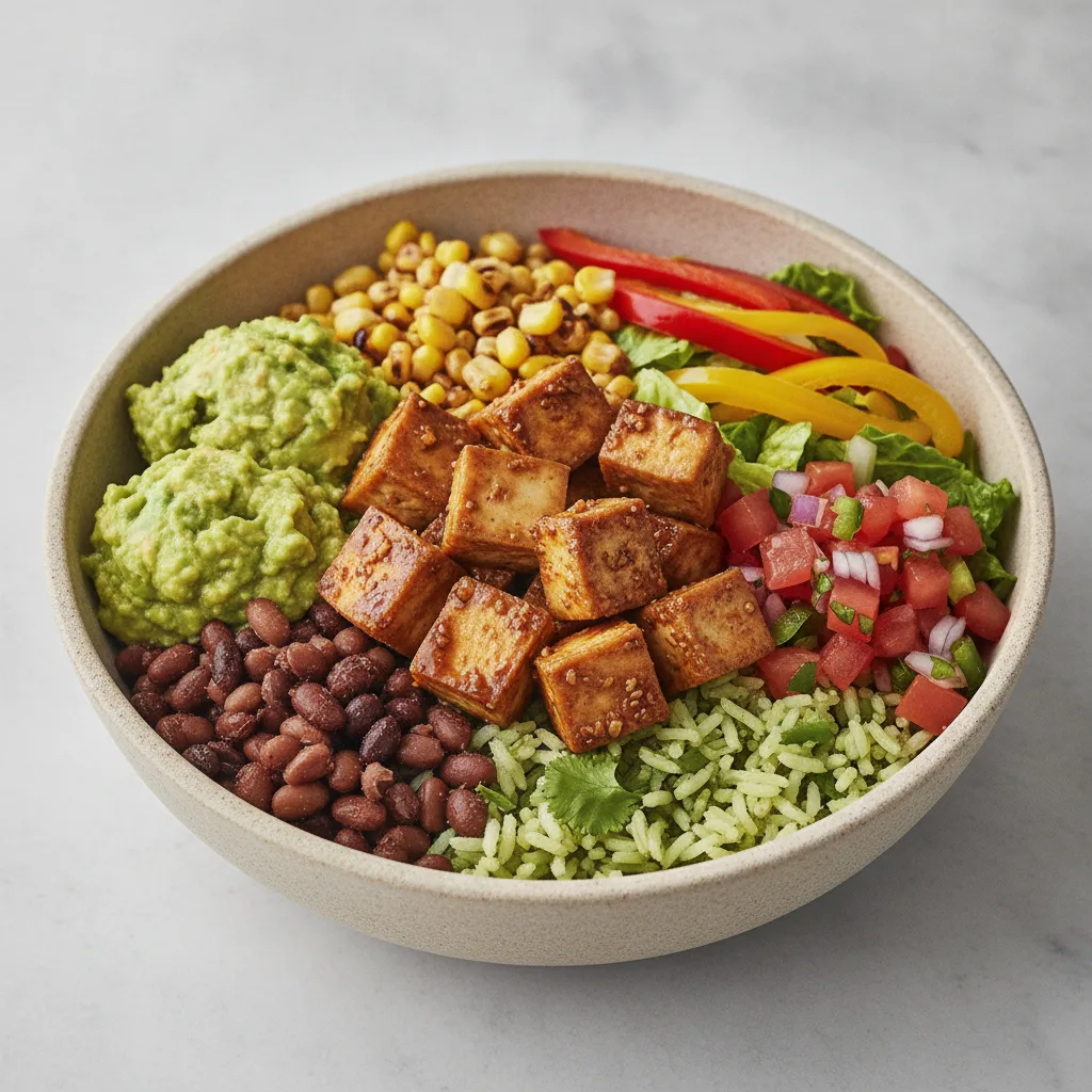 Burrito Bowl with Marinated Tofu Burrito Bowl with Marinated Tofu