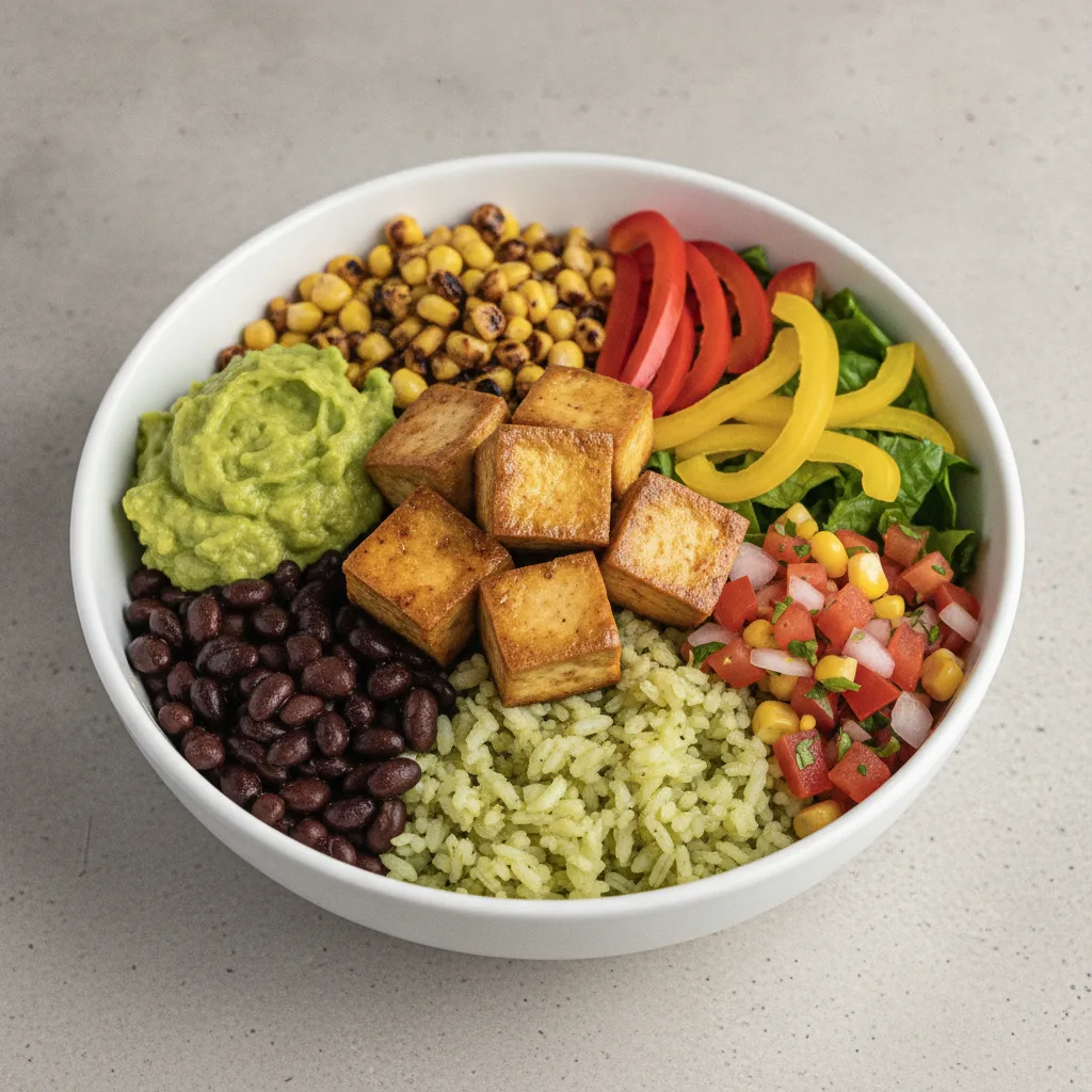 Burrito Bowl with Marinated Tofu Burrito Bowl with Marinated Tofu