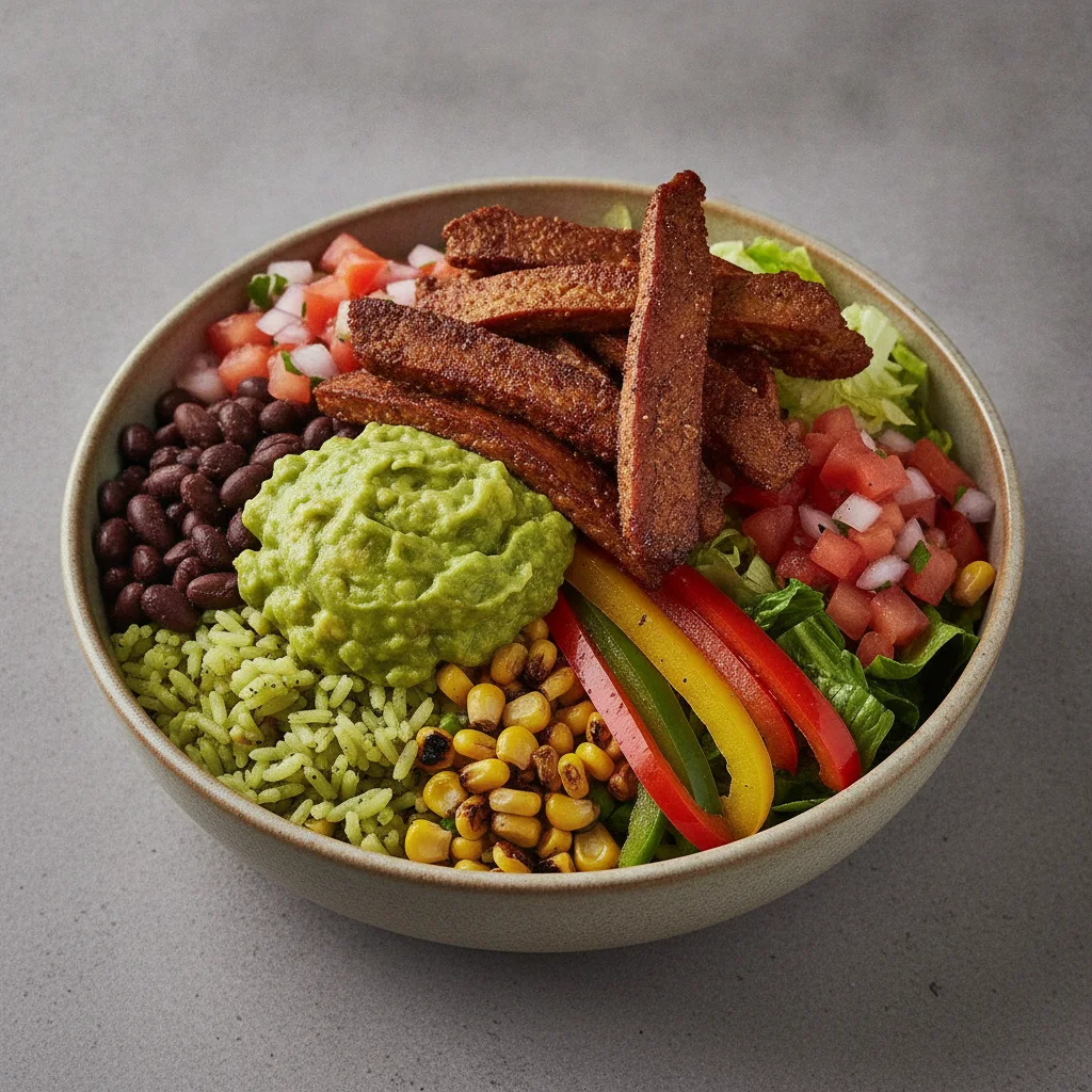 Burrito Bowl with Seared Seitan Burrito Bowl with Seared Seitan