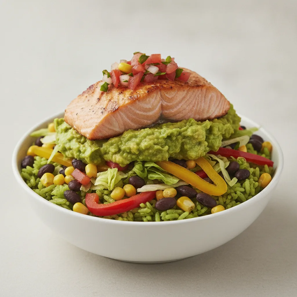 Burrito Bowl with Grilled Salmon Burrito Bowl with Grilled Salmon