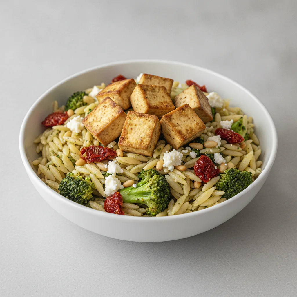 Orzo Bowl with Marinated Tofu Orzo Bowl with Marinated Tofu