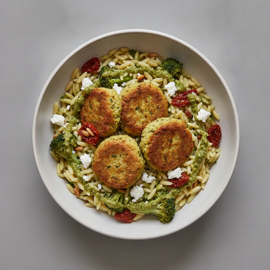 Orzo Bowl with Baked Falafel Orzo Bowl with Baked Falafel