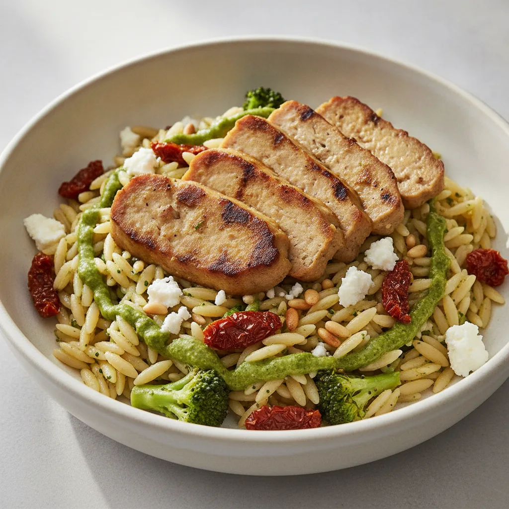 Orzo Bowl with Seared Seitan Orzo Bowl with Seared Seitan