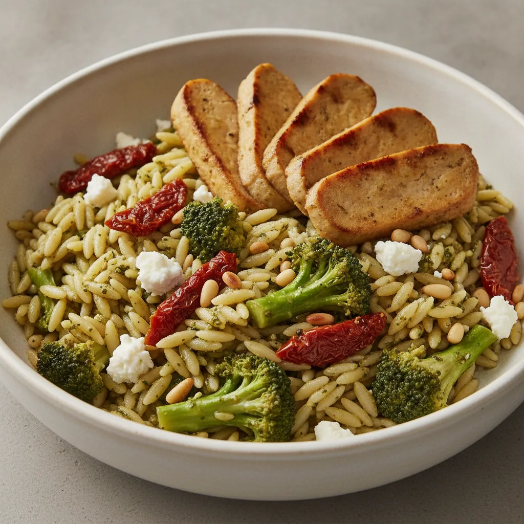 Orzo Bowl with Seared Seitan Orzo Bowl with Seared Seitan