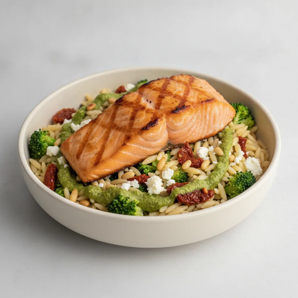 Orzo Bowl with Grilled Salmon Orzo Bowl with Grilled Salmon