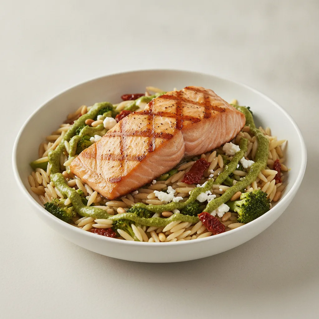 Orzo Bowl with Grilled Salmon Orzo Bowl with Grilled Salmon