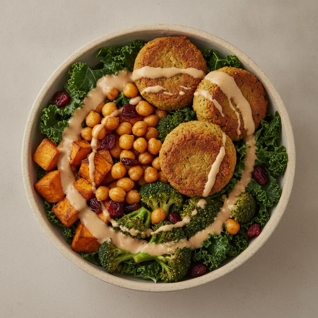Buddha Bowl with Baked Falafel Buddha Bowl with Baked Falafel