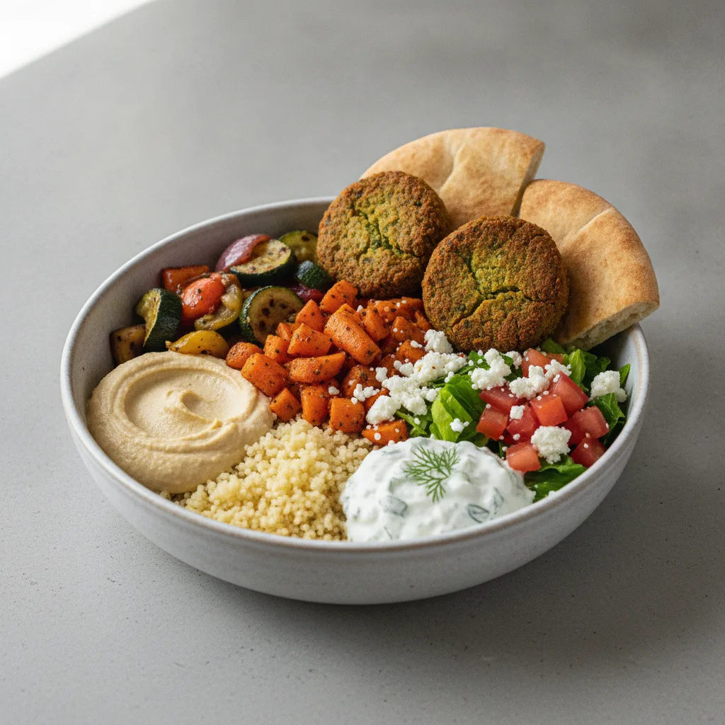 Shawarma Bowl with Baked Falafel Shawarma Bowl with Baked Falafel