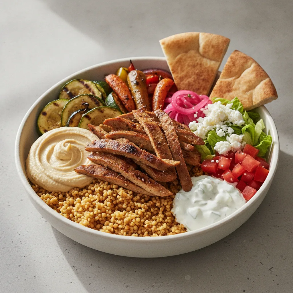 Shawarma Bowl with Seared Seitan Shawarma Bowl with Seared Seitan