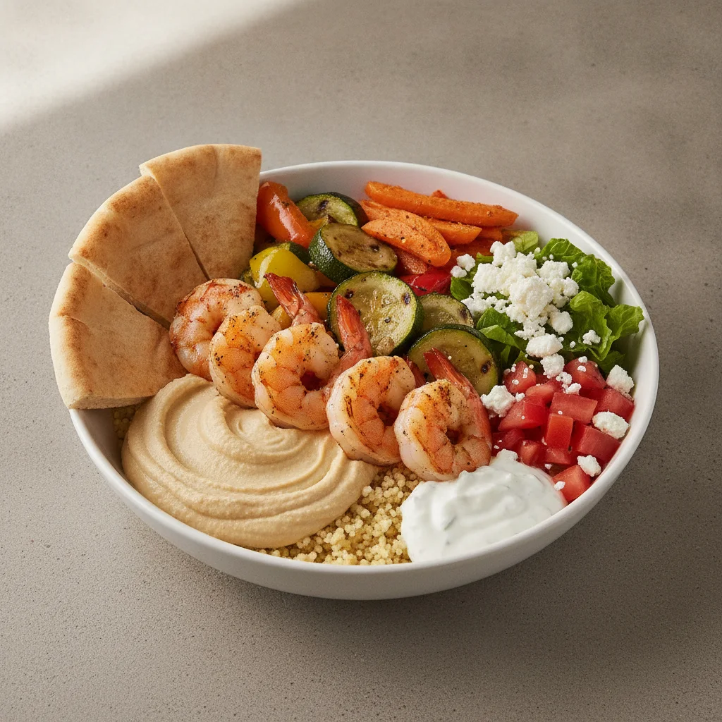 Shawarma Bowl with Grilled Shrimp Shawarma Bowl with Grilled Shrimp
