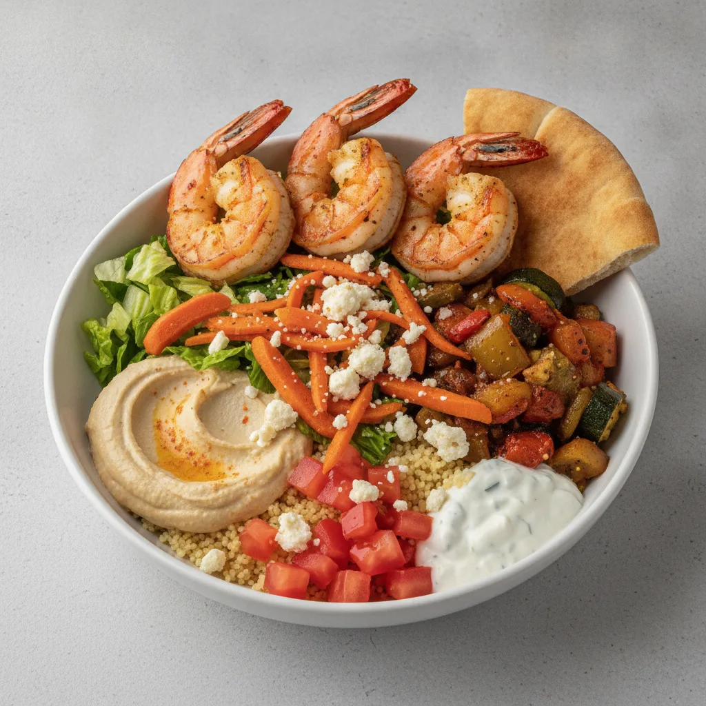 Shawarma Bowl with Grilled Shrimp Shawarma Bowl with Grilled Shrimp