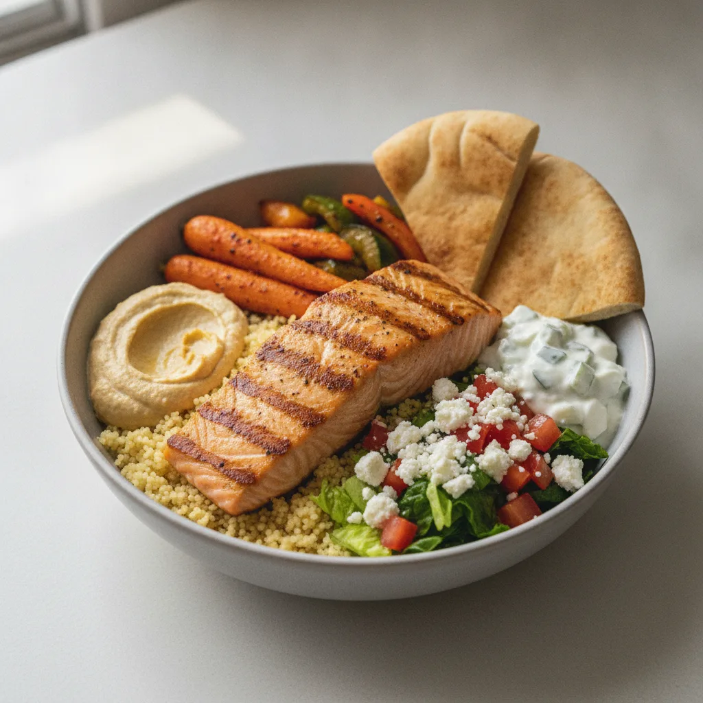 Shawarma Bowl with Grilled Salmon Shawarma Bowl with Grilled Salmon