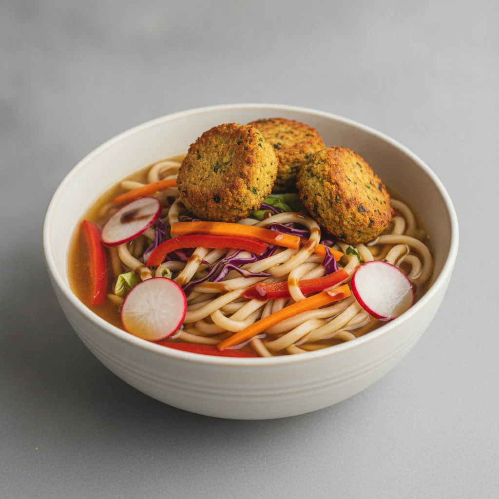 Ramen Bowl with Baked Falafel Ramen Bowl with Baked Falafel