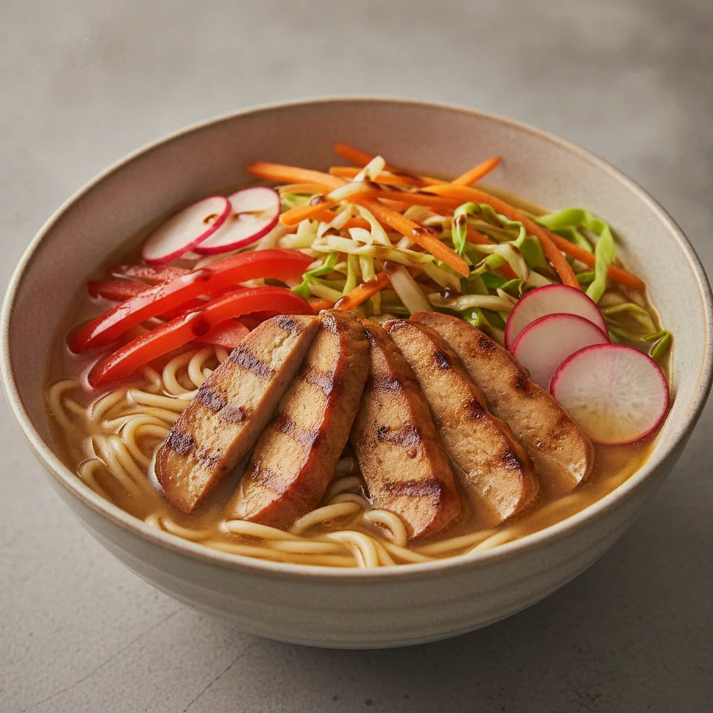 Ramen Bowl with Seared Seitan Ramen Bowl with Seared Seitan