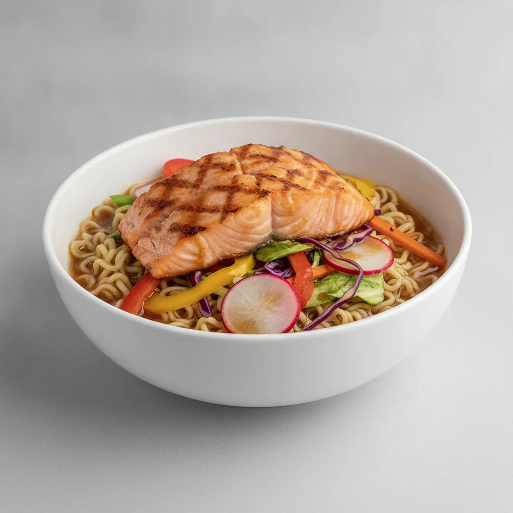 Ramen Bowl with Grilled Salmon Ramen Bowl with Grilled Salmon