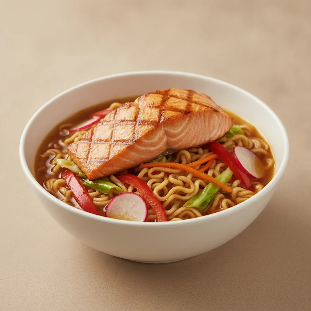 Ramen Bowl with Grilled Salmon Ramen Bowl with Grilled Salmon