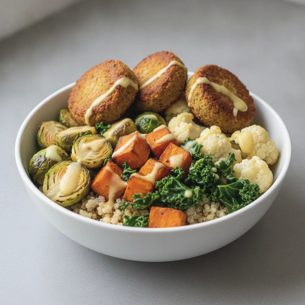 Quinoa Bowl with Baked Falafel Quinoa Bowl with Baked Falafel