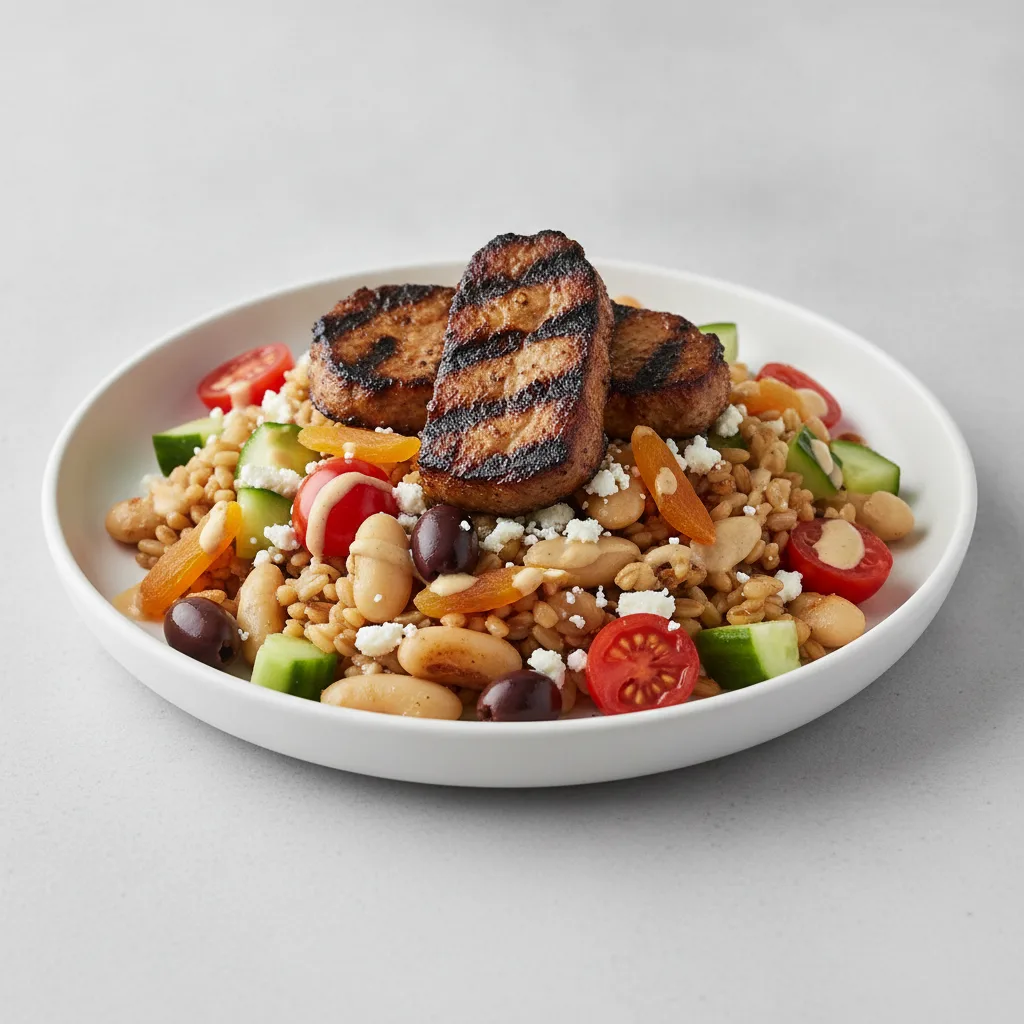 Farro Bowl with Seared Seitan Farro Bowl with Seared Seitan