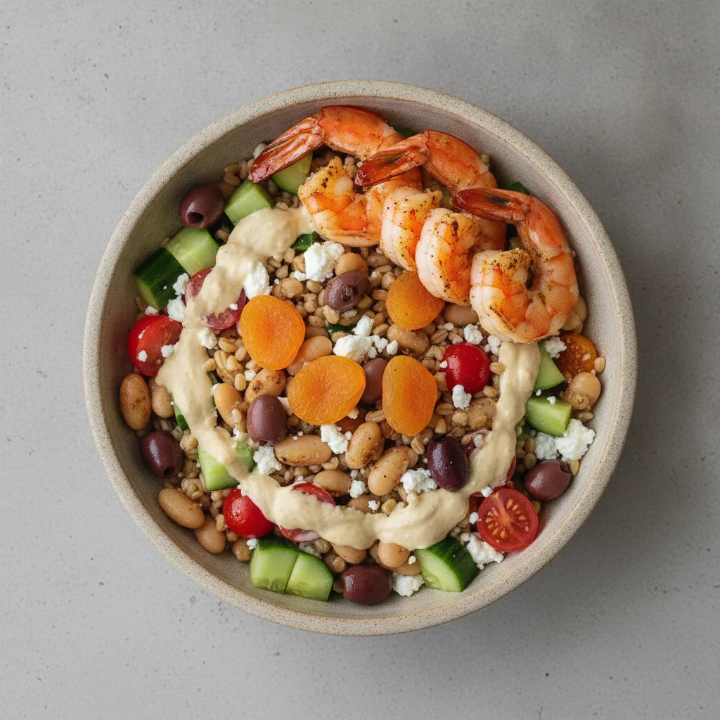 Farro Bowl with Grilled Shrimp Farro Bowl with Grilled Shrimp