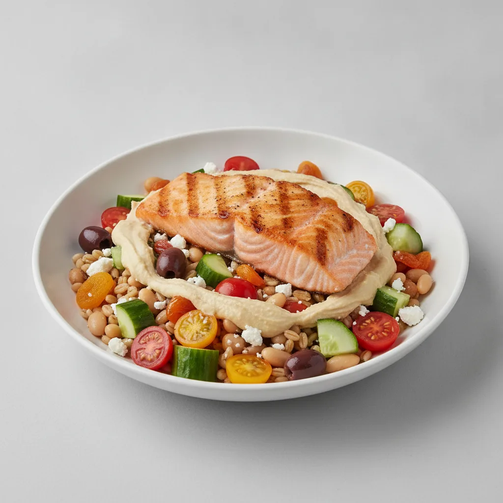 Farro Bowl with Grilled Salmon Farro Bowl with Grilled Salmon