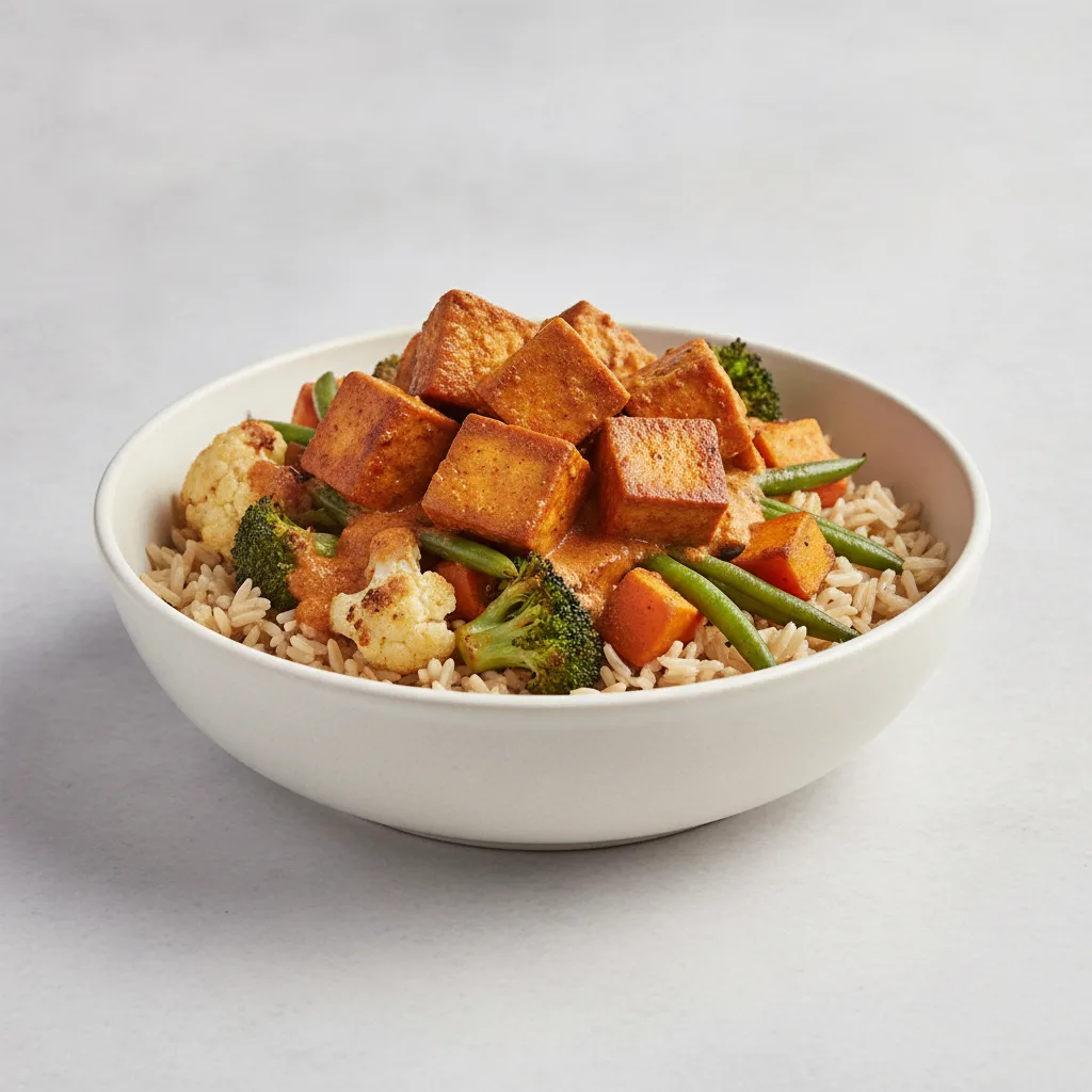 Tikka Masala Bowl with Marinated Tofu Tikka Masala Bowl with Marinated Tofu