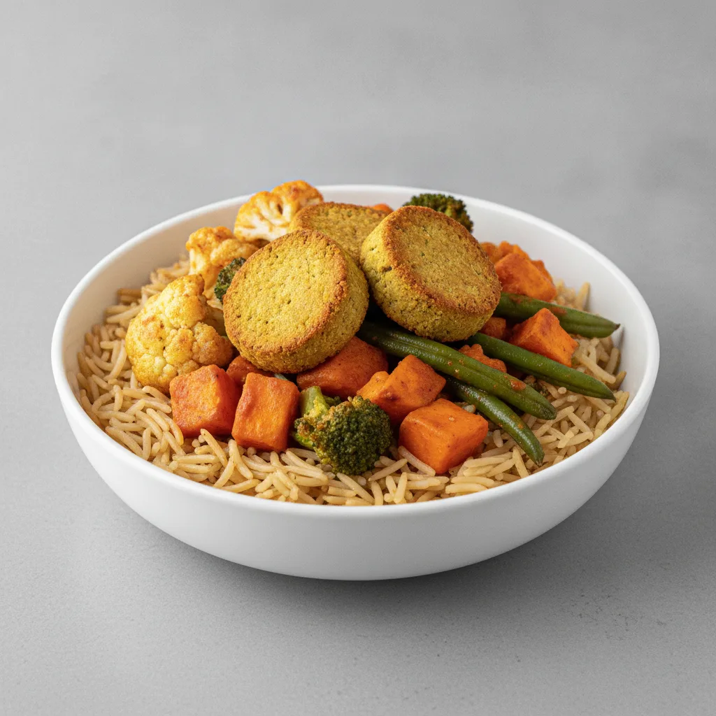 Tikka Masala Bowl with Baked Falafel Tikka Masala Bowl with Baked Falafel