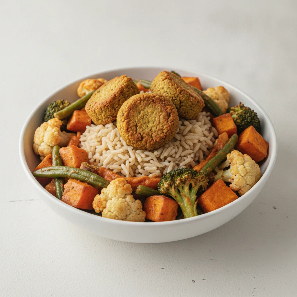 Tikka Masala Bowl with Baked Falafel Tikka Masala Bowl with Baked Falafel