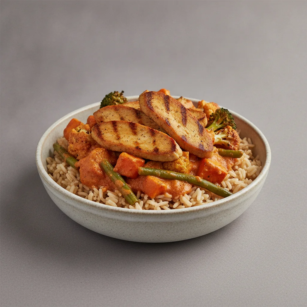 Tikka Masala Bowl with Seared Seitan Tikka Masala Bowl with Seared Seitan