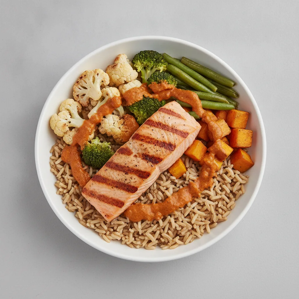 Tikka Masala Bowl with Grilled Salmon Tikka Masala Bowl with Grilled Salmon
