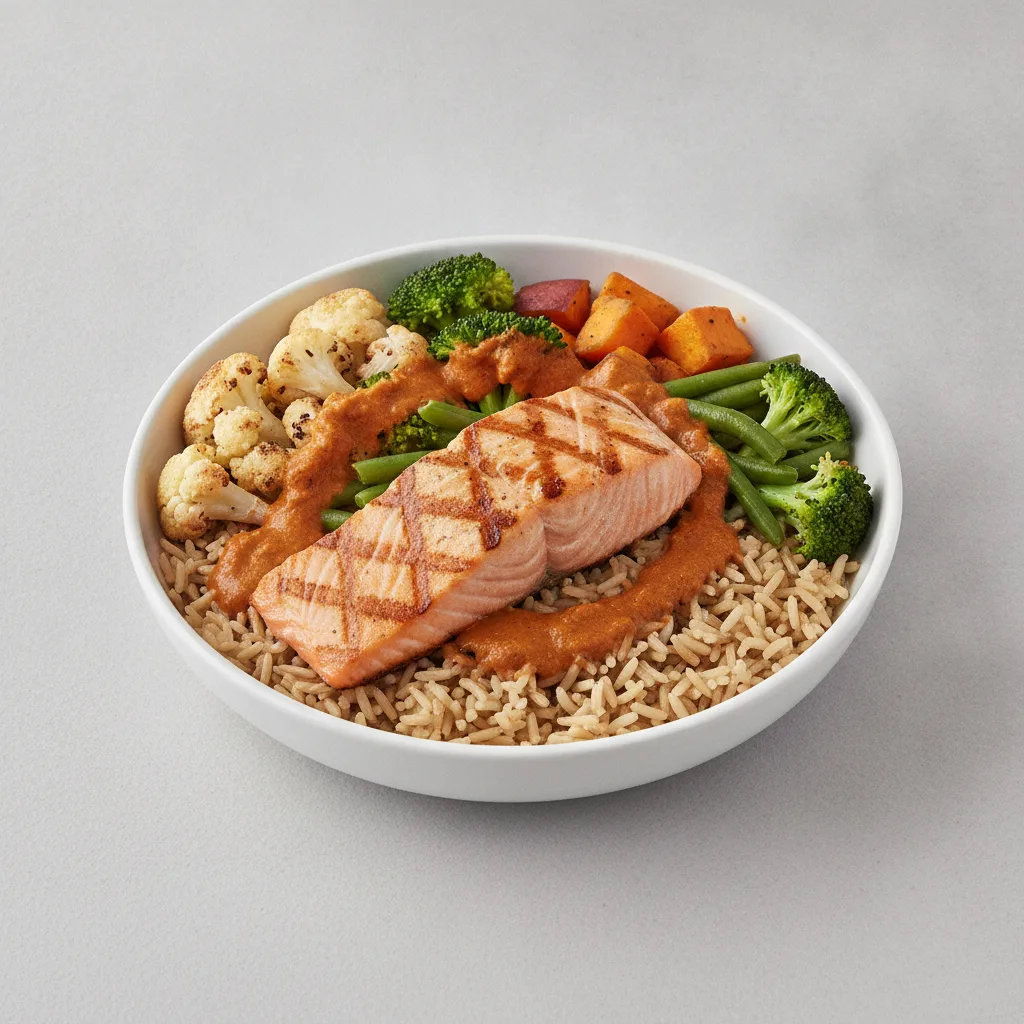 Tikka Masala Bowl with Grilled Salmon Tikka Masala Bowl with Grilled Salmon