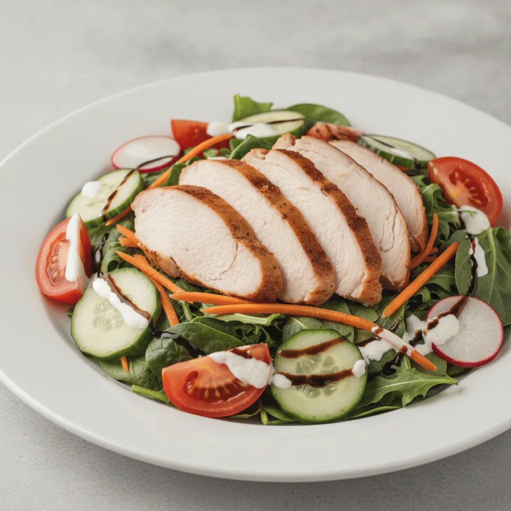 Mixed Greens Salad with Roasted Turkey Mixed Greens Salad with Roasted Turkey