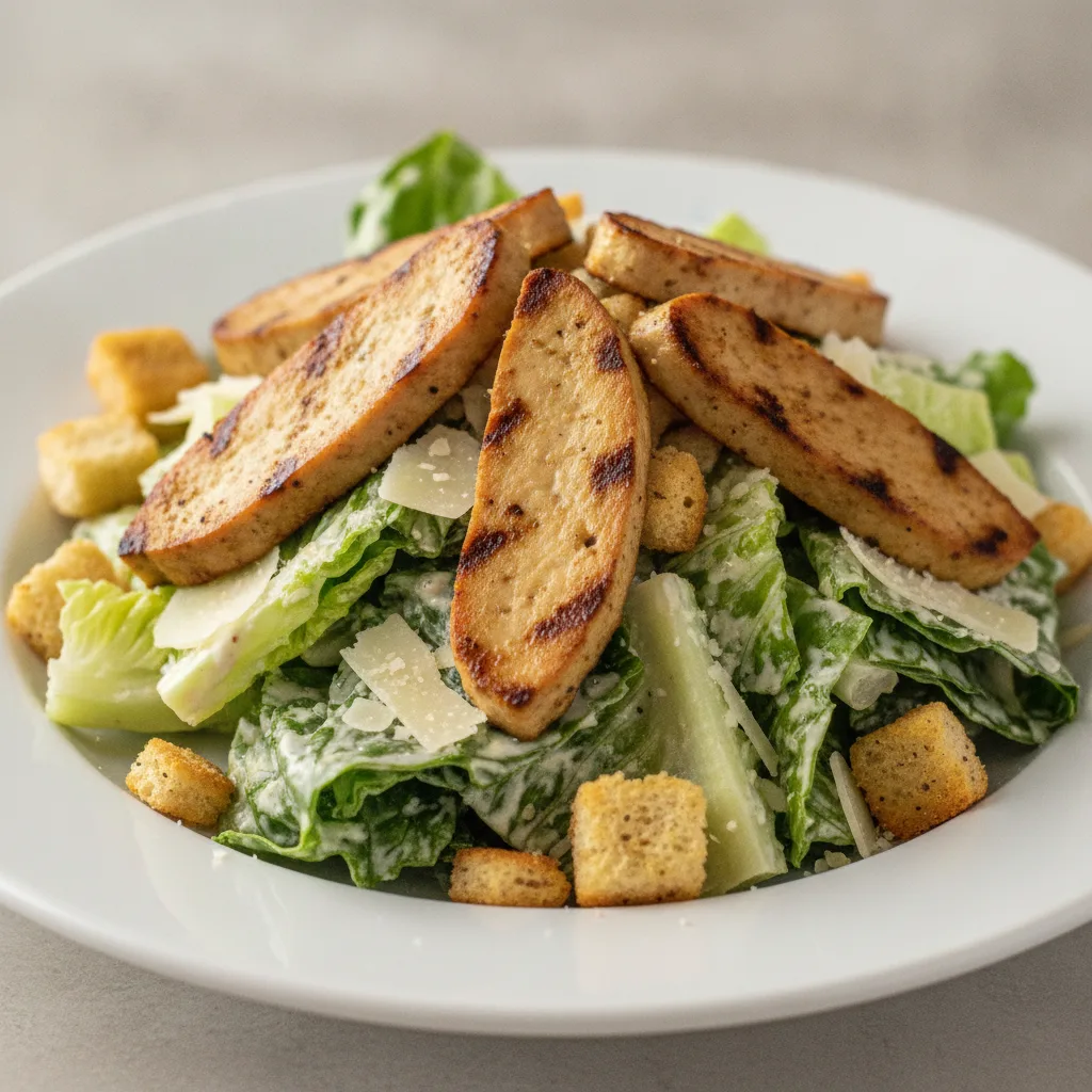 Caesar Salad with Seared Seitan Caesar Salad with Seared Seitan