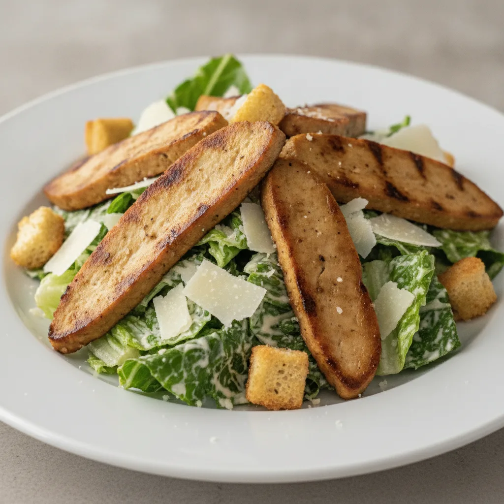 Caesar Salad with Seared Seitan Caesar Salad with Seared Seitan