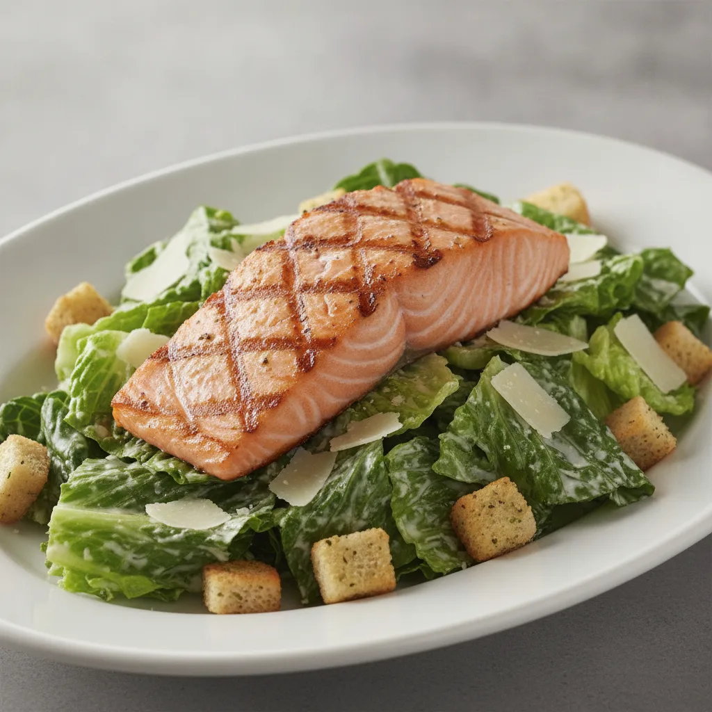 Caesar Salad with Grilled Salmon Caesar Salad with Grilled Salmon