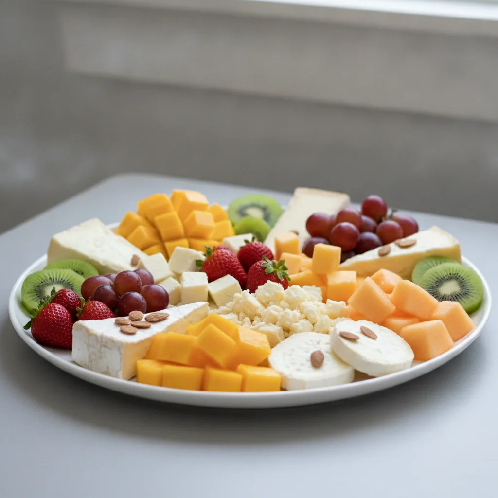 Sliced Fruit and Cheese Tray Sliced Fruit and Cheese Tray