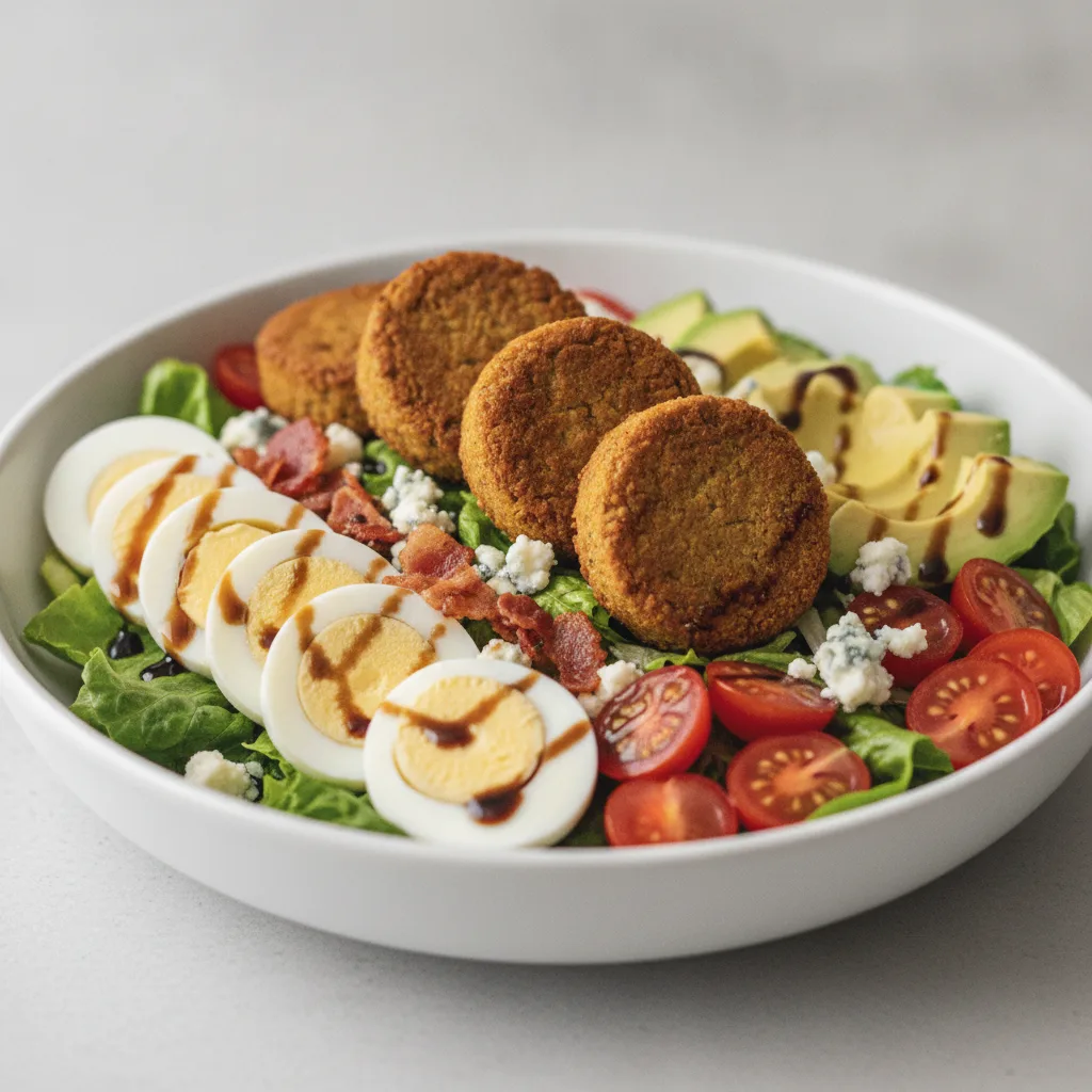 Cobb Salad with Baked Falafel Cobb Salad with Baked Falafel