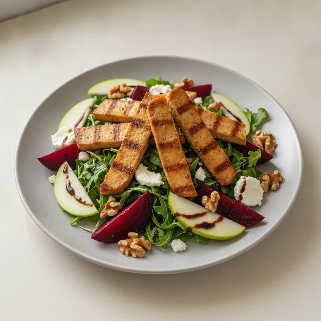 Roasted Beet Salad with Seared Seitan Roasted Beet Salad with Seared Seitan