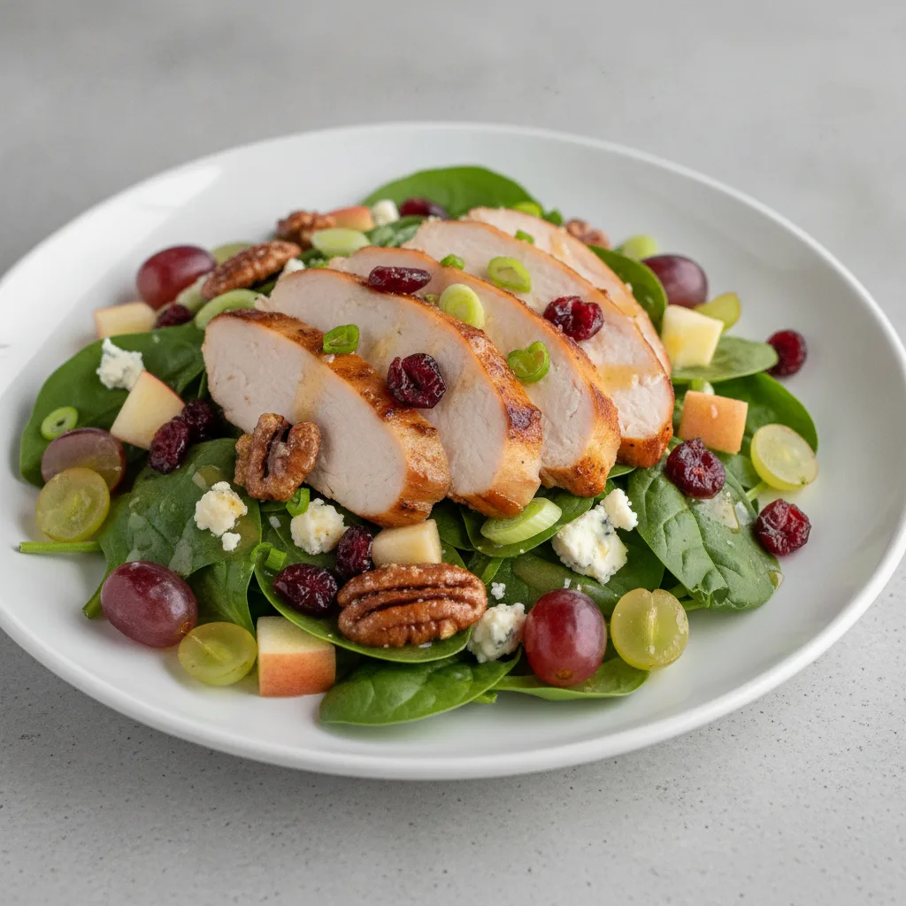 Spinach Salad with Roasted Turkey Spinach Salad with Roasted Turkey