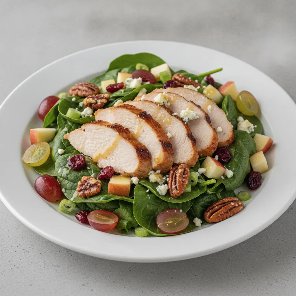 Spinach Salad with Roasted Turkey Spinach Salad with Roasted Turkey