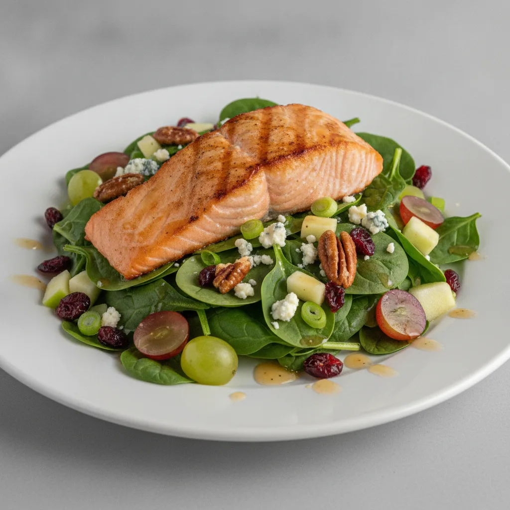 Spinach Salad with Grilled Salmon Spinach Salad with Grilled Salmon