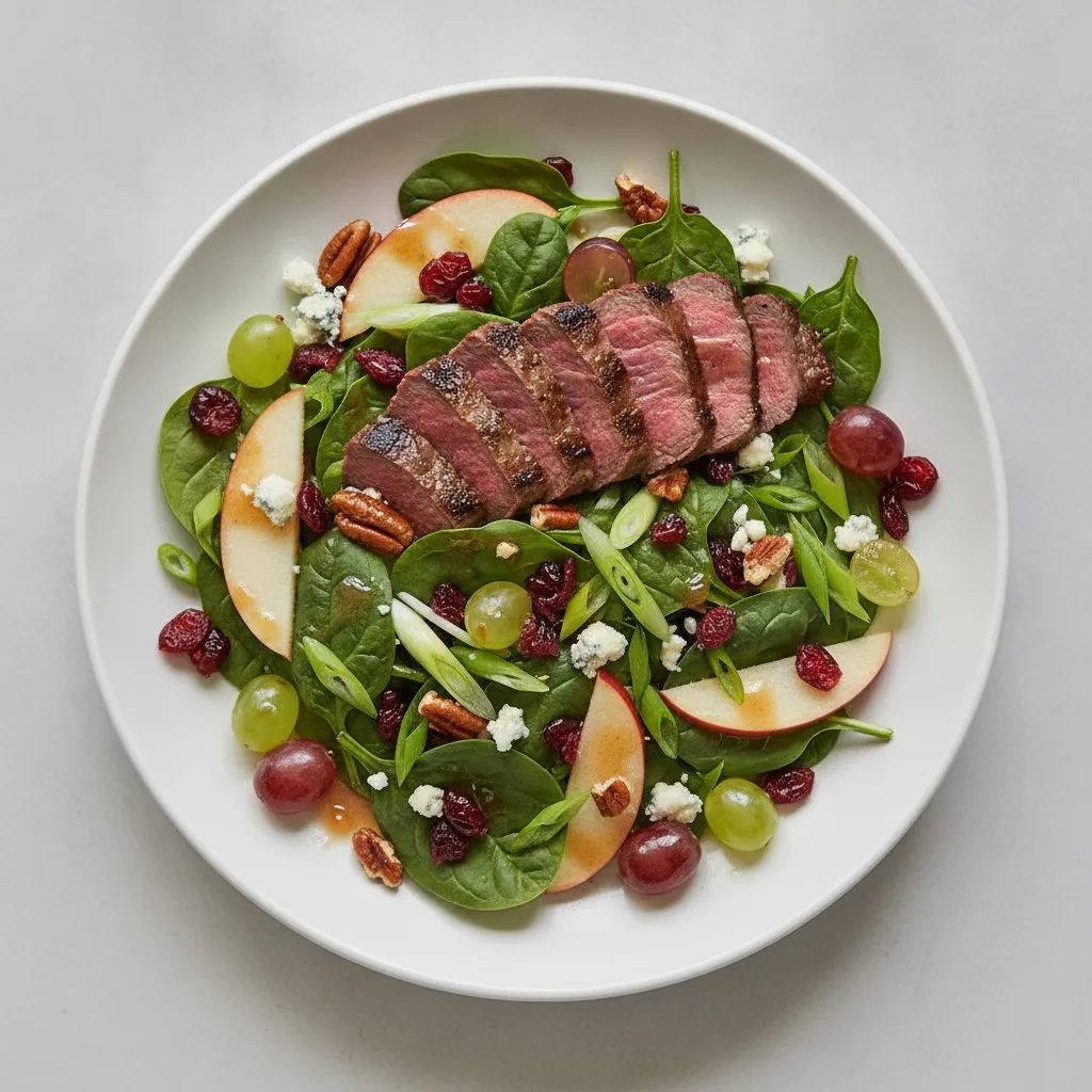Spinach Salad with Seared Steak Spinach Salad with Seared Steak