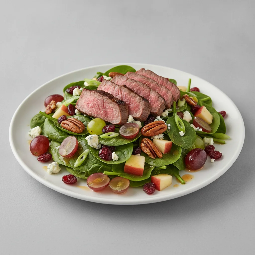 Spinach Salad with Seared Steak Spinach Salad with Seared Steak