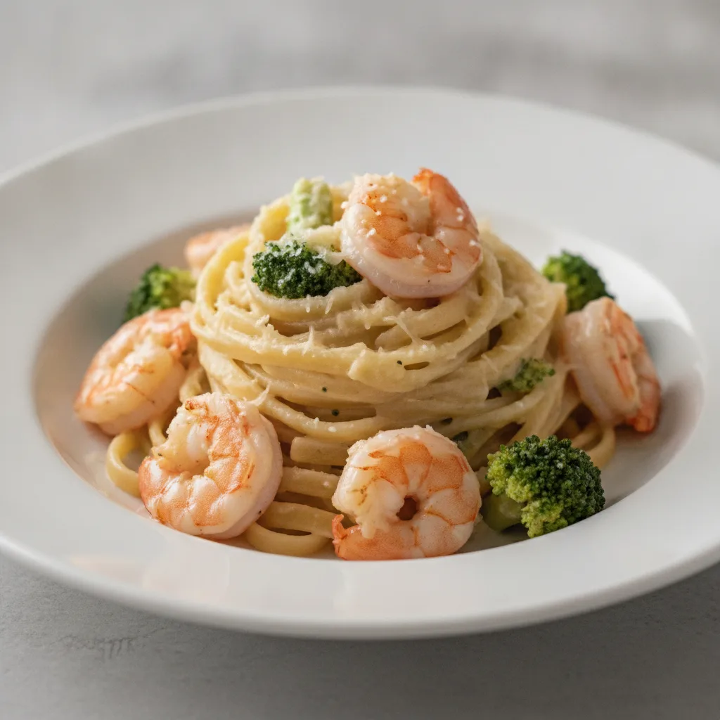 Shrimp Alfredo with Broccoli Shrimp Alfredo with Broccoli